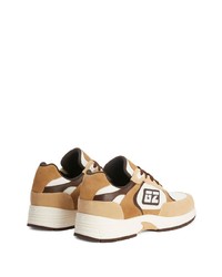 beige Wildleder niedrige Sneakers von Giuseppe Zanotti