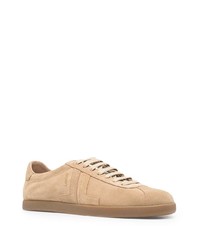 beige Wildleder niedrige Sneakers von Lanvin