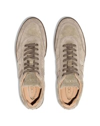 beige Wildleder niedrige Sneakers von Tod's