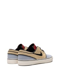 beige Wildleder niedrige Sneakers von Nike