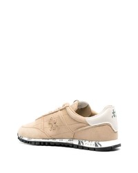 beige Wildleder niedrige Sneakers von Premiata