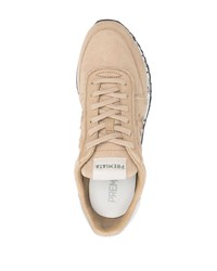 beige Wildleder niedrige Sneakers von Premiata