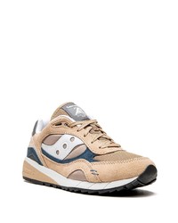 beige Wildleder niedrige Sneakers von Saucony