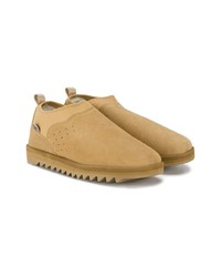 beige Wildleder niedrige Sneakers von Suicoke