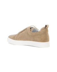 beige Wildleder niedrige Sneakers von Pierre Hardy