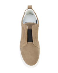 beige Wildleder niedrige Sneakers von Pierre Hardy