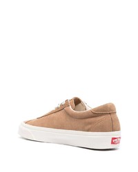 beige Wildleder niedrige Sneakers von Vans