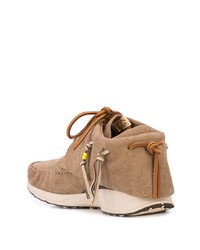 beige Wildleder niedrige Sneakers von VISVIM