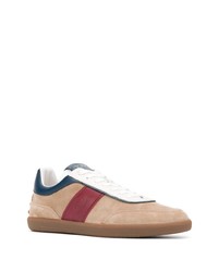 beige Wildleder niedrige Sneakers von Tod's