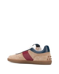 beige Wildleder niedrige Sneakers von Tod's