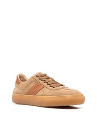 beige Wildleder niedrige Sneakers von Tod's