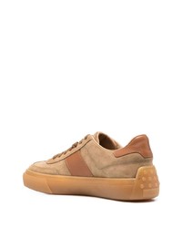 beige Wildleder niedrige Sneakers von Tod's