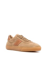 beige Wildleder niedrige Sneakers von Tod's