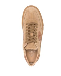 beige Wildleder niedrige Sneakers von Tod's