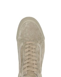 beige Wildleder niedrige Sneakers von Vans