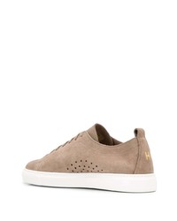 beige Wildleder niedrige Sneakers von Henderson Baracco