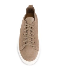 beige Wildleder niedrige Sneakers von Henderson Baracco