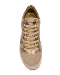 beige Wildleder niedrige Sneakers von Philippe Model