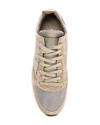 beige Wildleder niedrige Sneakers von Philippe Model