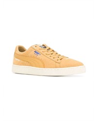 beige Wildleder niedrige Sneakers von Puma