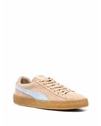 beige Wildleder niedrige Sneakers von Puma