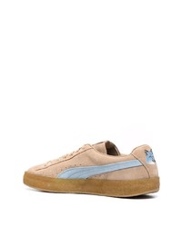 beige Wildleder niedrige Sneakers von Puma