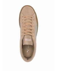 beige Wildleder niedrige Sneakers von Puma