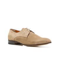 beige Wildleder Oxford Schuhe von Santoni