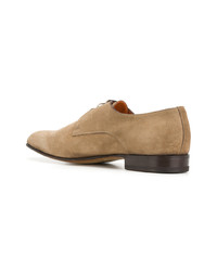 beige Wildleder Oxford Schuhe von Santoni