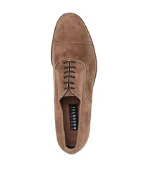 beige Wildleder Oxford Schuhe von Fratelli Rossetti