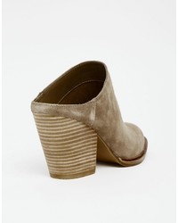 beige Wildleder Pantoletten von Steve Madden