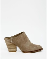 beige Wildleder Pantoletten von Steve Madden