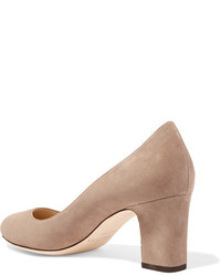 beige Wildleder Pumps von Jimmy Choo