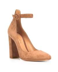 beige Wildleder Pumps von Gianvito Rossi