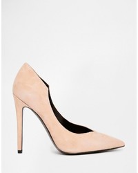 beige Wildleder Pumps