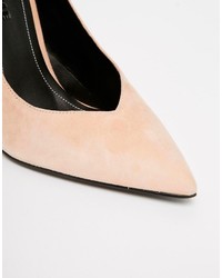 beige Wildleder Pumps