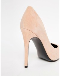 beige Wildleder Pumps