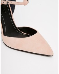 beige Wildleder Pumps