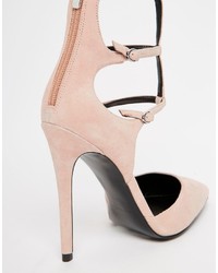 beige Wildleder Pumps