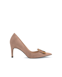 beige Wildleder Pumps von Sergio Rossi