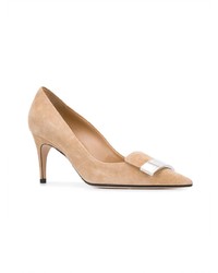 beige Wildleder Pumps von Sergio Rossi