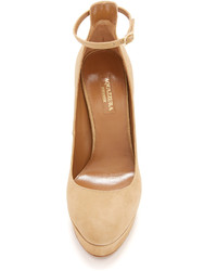 beige Wildleder Pumps von Aquazzura