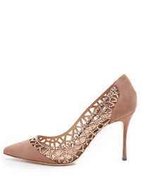 beige Wildleder Pumps von Sergio Rossi