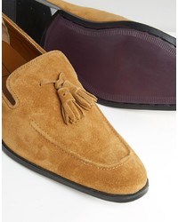 beige Wildleder Slipper mit Quasten von Asos