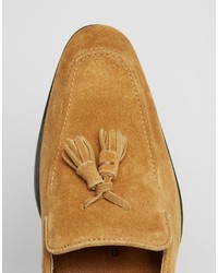 beige Wildleder Slipper mit Quasten von Asos