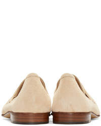 beige Wildleder Slipper von Mansur Gavriel