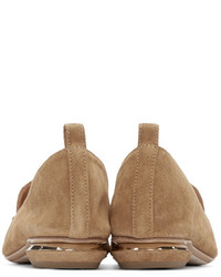 beige Wildleder Slipper von Nicholas Kirkwood