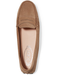 beige Wildleder Slipper von Tod's