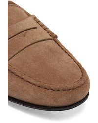 beige Wildleder Slipper von Tod's