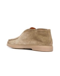 beige Wildleder Slipper von Santoni